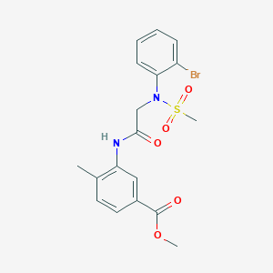 methyl 3-{[N-(2-bromophenyl)-N-(methylsulfonyl)glycyl]amino}-4-methylbenzoate