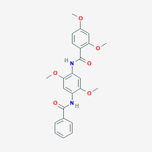 molecular formula C24H24N2O6 B3649785 N-[4-(benzoylamino)-2,5-dimethoxyphenyl]-2,4-dimethoxybenzamide 