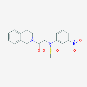 N-[2-(3,4-dihydroisoquinolin-2(1H)-yl)-2-oxoethyl]-N-(3-nitrophenyl)methanesulfonamide