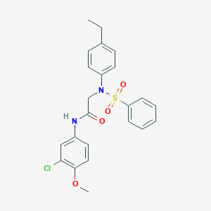 N-(3-chloro-4-methoxyphenyl)-N~2~-(4-ethylphenyl)-N~2~-(phenylsulfonyl)glycinamide