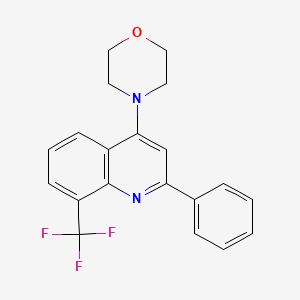 4-[2-Phenyl-8-(trifluoromethyl)quinolin-4-yl]morpholine