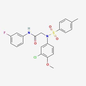 N~2~-(3-chloro-4-methoxyphenyl)-N~1~-(3-fluorophenyl)-N~2~-[(4-methylphenyl)sulfonyl]glycinamide