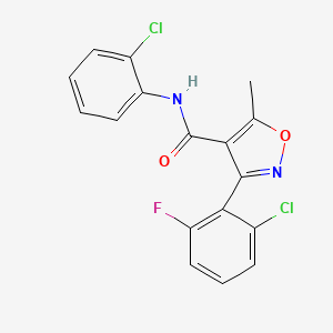 3-(2-chloro-6-fluorophenyl)-N-(2-chlorophenyl)-5-methyl-4-isoxazolecarboxamide