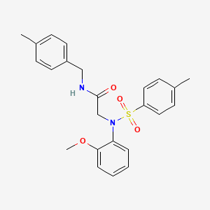 2-[N-(2-METHOXYPHENYL)4-METHYLBENZENESULFONAMIDO]-N-[(4-METHYLPHENYL)METHYL]ACETAMIDE