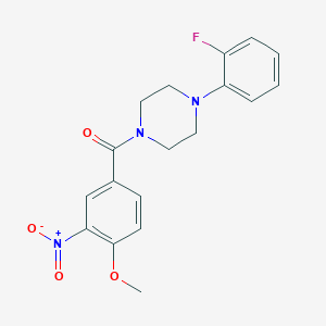 [4-(2-FLUOROPHENYL)PIPERAZINO](4-METHOXY-3-NITROPHENYL)METHANONE