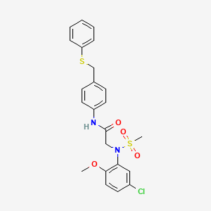 N~2~-(5-chloro-2-methoxyphenyl)-N~2~-(methylsulfonyl)-N~1~-{4-[(phenylthio)methyl]phenyl}glycinamide