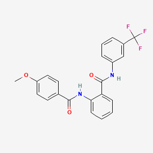 2-[(4-methoxybenzoyl)amino]-N-[3-(trifluoromethyl)phenyl]benzamide