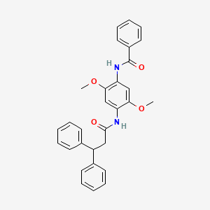 N-{4-[(3,3-diphenylpropanoyl)amino]-2,5-dimethoxyphenyl}benzamide