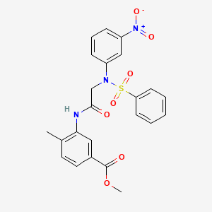 methyl 4-methyl-3-{[N-(3-nitrophenyl)-N-(phenylsulfonyl)glycyl]amino}benzoate