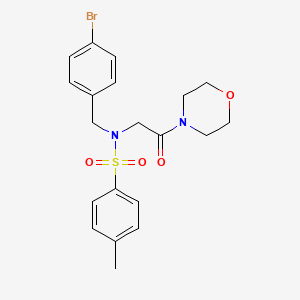 N-[(4-bromophenyl)methyl]-4-methyl-N-(2-morpholin-4-yl-2-oxoethyl)benzenesulfonamide