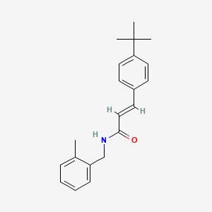 molecular formula C21H25NO B3649949 3-(4-tert-butylphenyl)-N-(2-methylbenzyl)acrylamide 