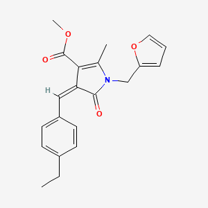 methyl 4-(4-ethylbenzylidene)-1-(2-furylmethyl)-2-methyl-5-oxo-4,5-dihydro-1H-pyrrole-3-carboxylate