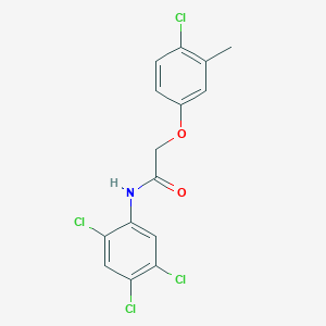 molecular formula C15H11Cl4NO2 B3649979 2-(4-chloro-3-methylphenoxy)-N-(2,4,5-trichlorophenyl)acetamide 