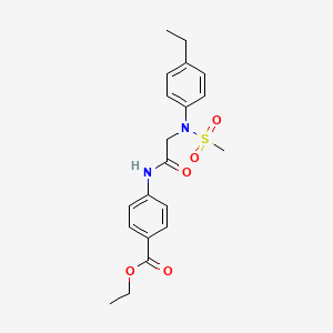 ethyl 4-{[N-(4-ethylphenyl)-N-(methylsulfonyl)glycyl]amino}benzoate