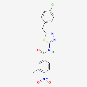 N-[5-(4-chlorobenzyl)-1,3,4-thiadiazol-2-yl]-3-methyl-4-nitrobenzamide