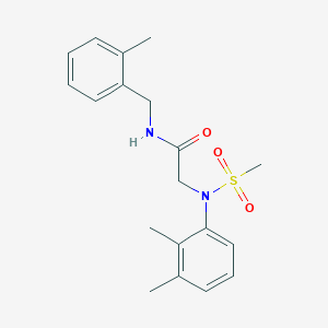 2-(2,3-dimethyl-N-methylsulfonylanilino)-N-[(2-methylphenyl)methyl]acetamide