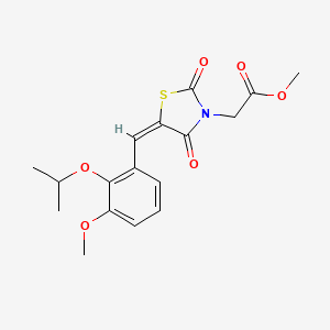 methyl {(5E)-5-[3-methoxy-2-(propan-2-yloxy)benzylidene]-2,4-dioxo-1,3-thiazolidin-3-yl}acetate