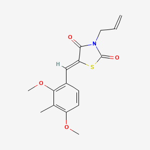 molecular formula C16H17NO4S B3650088 3-allyl-5-(2,4-dimethoxy-3-methylbenzylidene)-1,3-thiazolidine-2,4-dione 