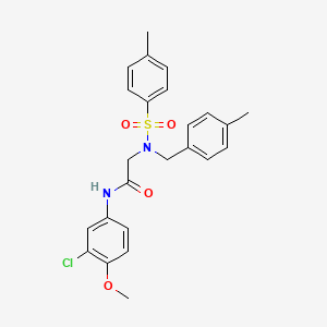 N-(3-chloro-4-methoxyphenyl)-2-[(4-methylphenyl)methyl-(4-methylphenyl)sulfonylamino]acetamide