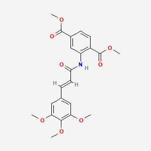 DIMETHYL 2-{[(E)-3-(3,4,5-TRIMETHOXYPHENYL)-2-PROPENOYL]AMINO}TEREPHTHALATE