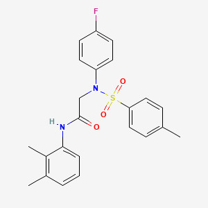 molecular formula C23H23FN2O3S B3650126 N~1~-(2,3-dimethylphenyl)-N~2~-(4-fluorophenyl)-N~2~-[(4-methylphenyl)sulfonyl]glycinamide 