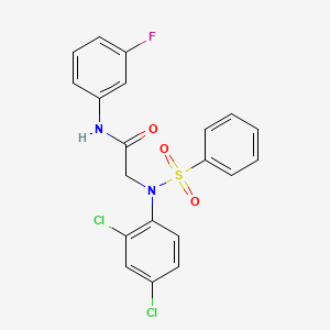 N~2~-(2,4-dichlorophenyl)-N~1~-(3-fluorophenyl)-N~2~-(phenylsulfonyl)glycinamide