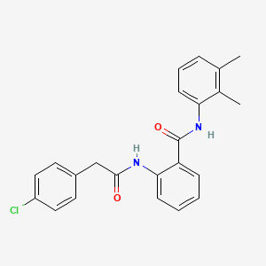 molecular formula C23H21ClN2O2 B3650164 2-{[(4-chlorophenyl)acetyl]amino}-N-(2,3-dimethylphenyl)benzamide 