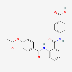 4-[(2-{[4-(acetyloxy)benzoyl]amino}benzoyl)amino]benzoic acid