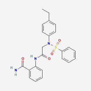 2-{[N-(4-ethylphenyl)-N-(phenylsulfonyl)glycyl]amino}benzamide