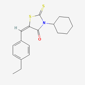 3-cyclohexyl-5-(4-ethylbenzylidene)-2-thioxo-1,3-thiazolidin-4-one