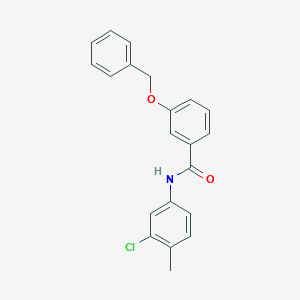 molecular formula C21H18ClNO2 B3650213 3-(benzyloxy)-N-(3-chloro-4-methylphenyl)benzamide 