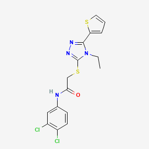 N-(3,4-dichlorophenyl)-2-{[4-ethyl-5-(thiophen-2-yl)-4H-1,2,4-triazol-3-yl]sulfanyl}acetamide