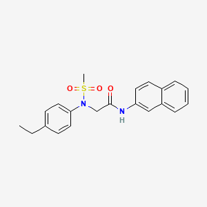 molecular formula C21H22N2O3S B3650228 N~2~-(4-ethylphenyl)-N~2~-(methylsulfonyl)-N~1~-2-naphthylglycinamide 