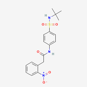 N-{4-[(tert-butylamino)sulfonyl]phenyl}-2-(2-nitrophenyl)acetamide