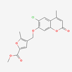 methyl 4-{[(6-chloro-4-methyl-2-oxo-2H-chromen-7-yl)oxy]methyl}-5-methyl-2-furoate