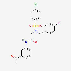 N-(3-acetylphenyl)-N~2~-[(4-chlorophenyl)sulfonyl]-N~2~-(4-fluorobenzyl)glycinamide