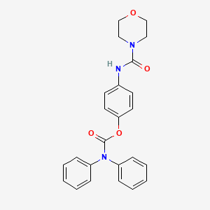 molecular formula C24H23N3O4 B3650267 [4-(morpholine-4-carbonylamino)phenyl] N,N-diphenylcarbamate 