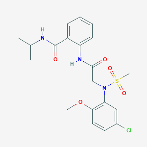 2-{[N-(5-chloro-2-methoxyphenyl)-N-(methylsulfonyl)glycyl]amino}-N-isopropylbenzamide