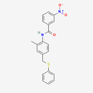 N-{2-methyl-4-[(phenylthio)methyl]phenyl}-3-nitrobenzamide