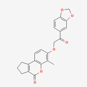 7-[2-(1,3-benzodioxol-5-yl)-2-oxoethoxy]-6-methyl-2,3-dihydrocyclopenta[c]chromen-4(1H)-one