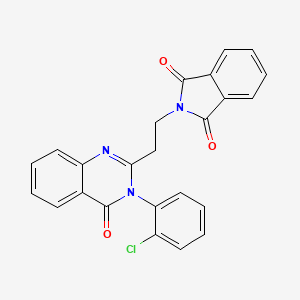 molecular formula C24H16ClN3O3 B3650309 2-{2-[3-(2-chlorophenyl)-4-oxo-3,4-dihydro-2-quinazolinyl]ethyl}-1H-isoindole-1,3(2H)-dione 