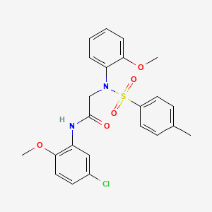 molecular formula C23H23ClN2O5S B3650315 N-(5-CHLORO-2-METHOXYPHENYL)-2-[N-(2-METHOXYPHENYL)4-METHYLBENZENESULFONAMIDO]ACETAMIDE 