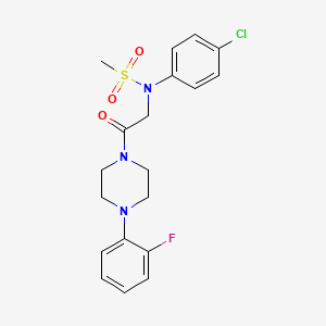 N-(4-chlorophenyl)-N-{2-[4-(2-fluorophenyl)-1-piperazinyl]-2-oxoethyl}methanesulfonamide