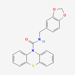 N-(1,3-benzodioxol-5-ylmethyl)phenothiazine-10-carboxamide