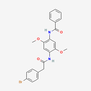 N-(4-{[2-(4-BROMOPHENYL)ACETYL]AMINO}-2,5-DIMETHOXYPHENYL)BENZAMIDE