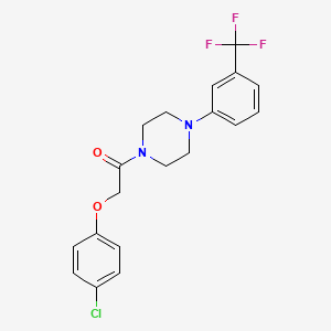 2-(4-CHLOROPHENOXY)-1-{4-[3-(TRIFLUOROMETHYL)PHENYL]PIPERAZINO}-1-ETHANONE