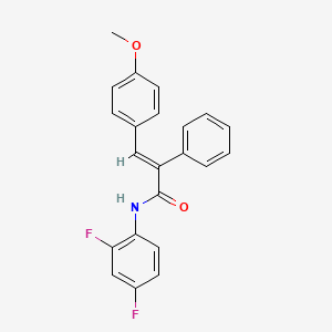 (E)-N-(2,4-difluorophenyl)-3-(4-methoxyphenyl)-2-phenylprop-2-enamide