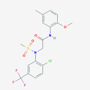 2-{N-[2-CHLORO-5-(TRIFLUOROMETHYL)PHENYL]METHANESULFONAMIDO}-N-(2-METHOXY-5-METHYLPHENYL)ACETAMIDE