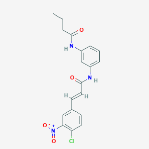 N-(3-{[(2E)-3-(4-chloro-3-nitrophenyl)prop-2-enoyl]amino}phenyl)butanamide