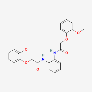 molecular formula C24H24N2O6 B3650485 N,N'-1,2-phenylenebis[2-(2-methoxyphenoxy)acetamide] 